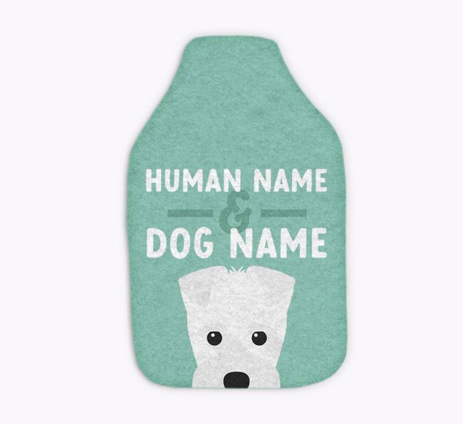 Human and Dog Names: Personalized {breedFullName} Hot Water Bottle